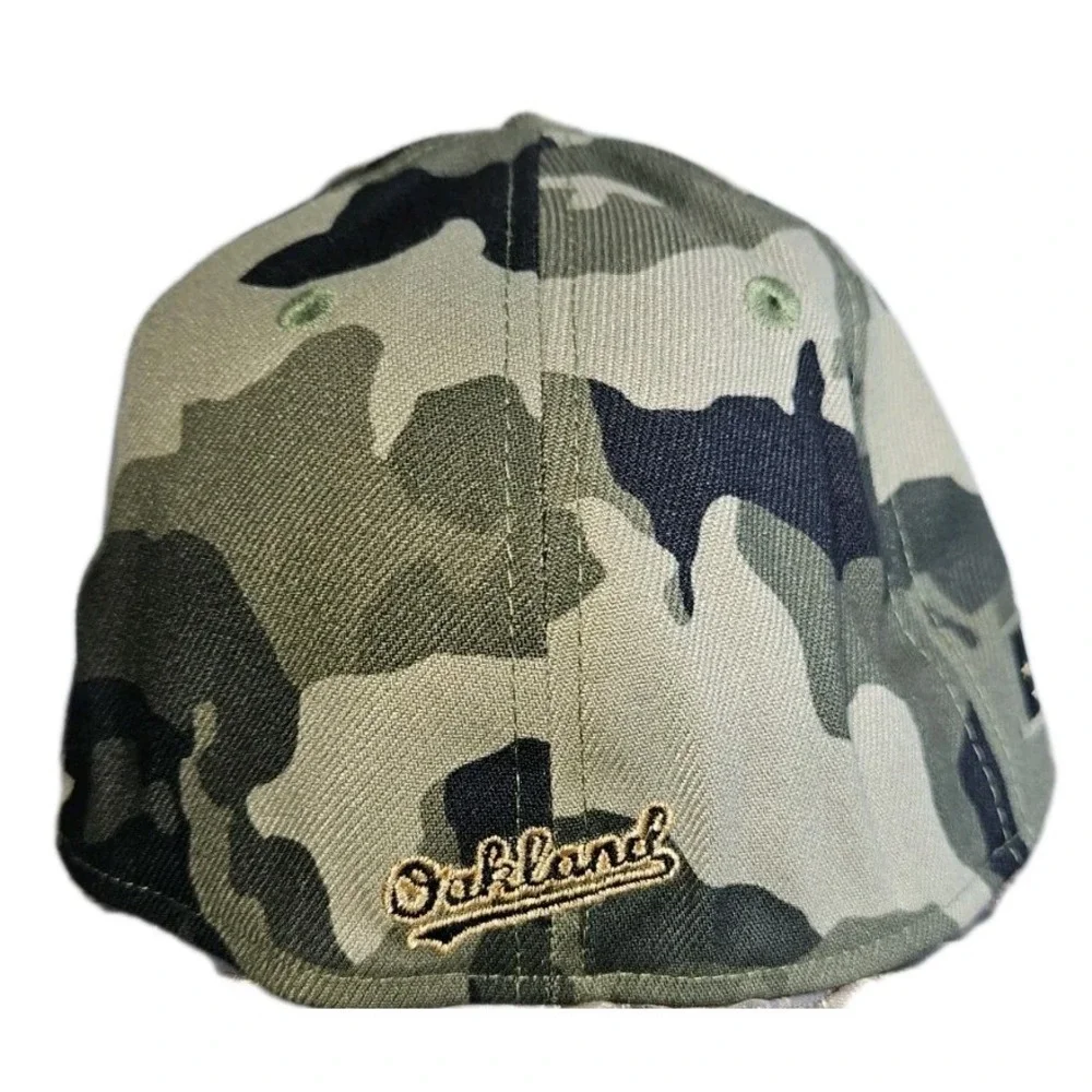 New‎ Era 39Thirty Oakland Athletics A's 2022 Armed Forces Day Camo Hat Mens M/L